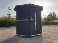 Rund bastustuga, monterad - räntefritt